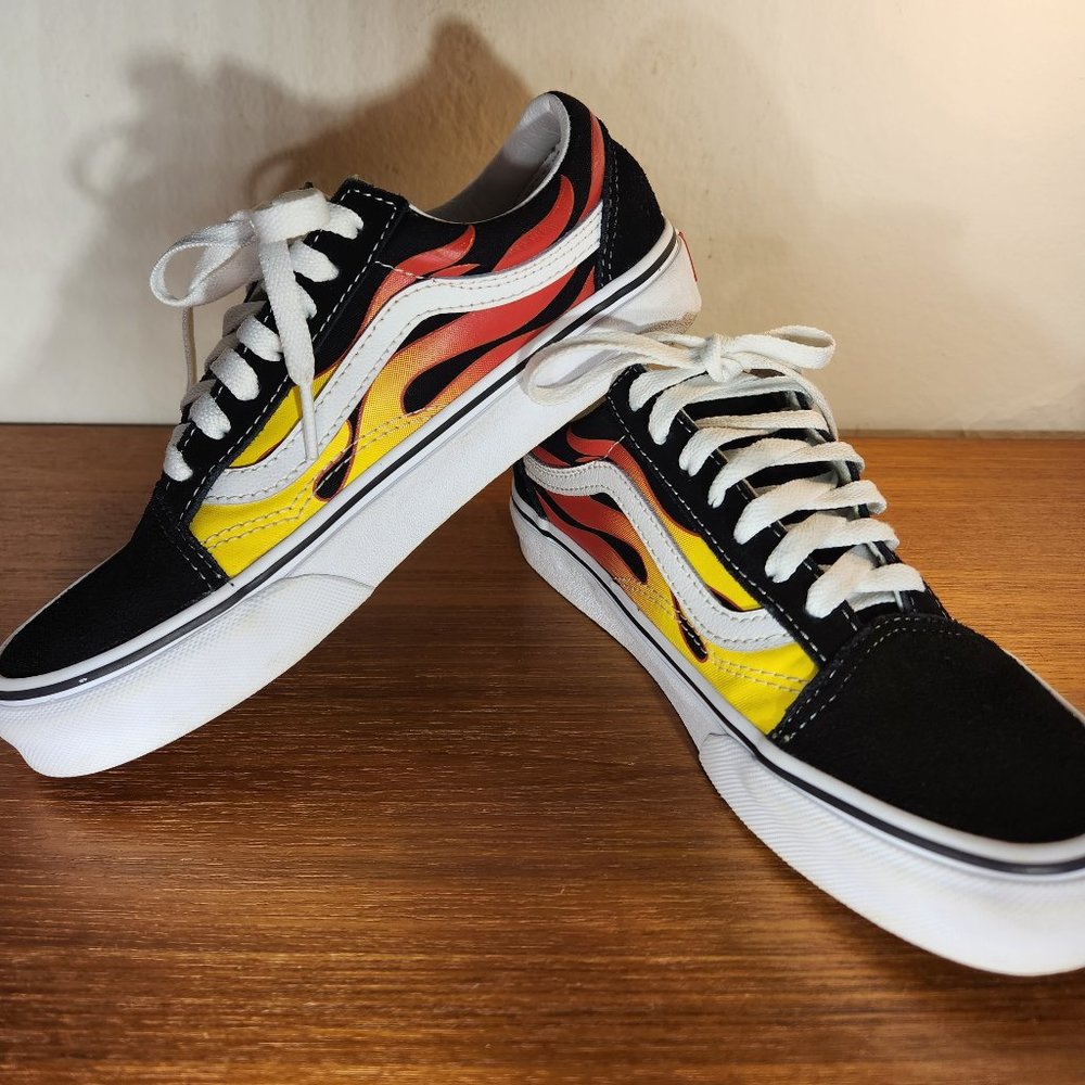 VANS Old Skool Mindseeker Fire Yellow/ Red Suede Sneaker Men (5.0)/ Women (6.5)